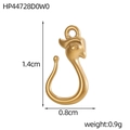 Golden lobster clasp connector 1.4cm x 0.8cm for DIY jewelry making accessories - Gold Irregular Hook Clasp Accessory (HP44728D0W0)