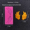 Roze siliconen mal voor engelenvleugels, afmetingen 8,6x3,9cm voor DIY-handwerk - Grote Vleugel Stijl
