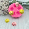 Stampo in silicone rosa a 5 fori per decorazioni di torte fondente e cioccolato - Rosa