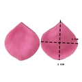 Pink silicone fondant mold with petal texture for cake decorating, 8.8cm x 8.0cm size - Rose Petal (3440)