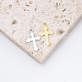 Ciondoli a croce in acciaio inossidabile color oro e argento per gioielli fai da te - Oro / Stile Decorativo Quadrifoglio (Stile 6)