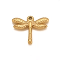 3D libel hanger van verguld roestvrij staal voor het maken van DIY sieraden kettingen - Goud
