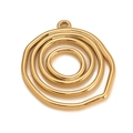 Golden nested concentric circle charms in premium stainless steel for jewelry making - Gold