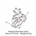 Ciondolo a testa di lupo geometrico cavo in acciaio inossidabile argento 13x17mm - Lupo Ululante Argentato(DY700-1)
