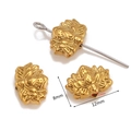 Macro de breloques lotus dorées 12x8mm avec trous de 1.5mm pour bijoux DIY - Lotus Doré (Y1144-2)