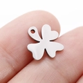 Silver stainless steel four-leaf clover pendant for DIY jewelry making accessories - Clover Shape (DY761-1) / Steel