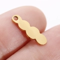 Golden stainless steel leaf wavy bar pendant for DIY jewelry making accessories - Wavy Long Strip (DY764-2)