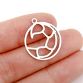 Pendentif zodiaque argenté au design géométrique pour création de bijoux DIY au doigt - Style Lignes Géométriques Argent (DX001-8)