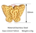 Goldener Schmetterling Edelstahl-Perle mit keltischem Knoten für DIY Schmuckherstellung - Schmetterling Stil (DY1266-2) / Gold