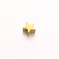 Polished gold star-shaped stainless steel bead with a horizontal hole for DIY jewelry - Star Shape (DY859-2) / Small / Gold
