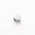 Polished silver heart-shaped stainless steel bead with side hole for DIY jewelry - Heart Shape (DY860-1) / Small / Steel