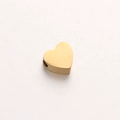 Polished golden heart-shaped stainless steel bead with side hole for DIY jewelry making - Heart Shape (DY860-2) / Small / Gold