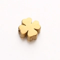 Polished gold four-leaf clover stainless steel charm bead for DIY jewelry making - Four-leaf Clover Shape (DY445-2) / Large / Gold
