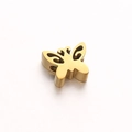 Golden butterfly bead charm with cutout patterns and matte finish for DIY jewelry - Butterfly Shape (DY444-2) / Large / Gold