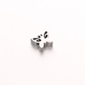 Butterfly charm bead in silver stainless steel for DIY jewelry making and crafts - Butterfly Shape (DY864-1) / Small / Steel