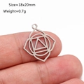 Silver stainless steel Muladhara chakra charm pendant with 18x20mm size scale - Root Chakra (DY1120-1)