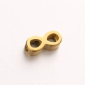 Polished gold infinity symbol charm bead with side holes for DIY jewelry making - Infinity Shape (DY865-2) / Large / Gold