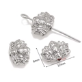 Perles fleur de lotus en acier inoxydable argenté de 12x8mm pour la création de bijoux - Lotus Argenté (Y1144-1)