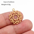 Golden double-layered star pendant in stainless steel with a polished finish, size 17x20mm - Star of David (DY1126-2)