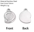 Silver stainless steel conch shell pendant for DIY jewelry 11mm by 16mm charms - Conch Style (DY1056-1) / Silver