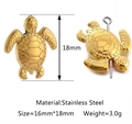 Golden sea turtle stainless steel beads for DIY jewelry with 1.7mm hole detail - Gold Turtle Shape (DY1141-2)