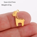 Polished gold giraffe pendant charm for DIY jewelry making, size 12x17mm in stainless steel - Giraffe Shape (DY1130-2 Gold)