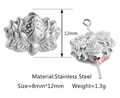Silver lotus stainless steel bead charm with 1.5mm hole for DIY jewelry making - Silver Lotus Shape (DY1144-1)