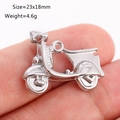 Pendentif scooter en acier inoxydable argenté pour bijoux DIY, taille 23x18mm, 4,6g - Style Scooter (DY1177-1) Argent