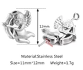 Silver stainless steel angel charm bead for DIY jewelry making 11mm by 12mm size - Silver Cupid Angel (DY1147-1)
