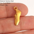 Golden stainless steel soccer cleat pendant 9x20mm for DIY jewelry making - Soccer Shoe Style (DY1196-2) Gold