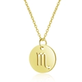 Minimalist 304L stainless steel Scorpio zodiac pendant necklace in golden finish - Scorpio (TN510-8-45cm)