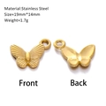 Pendentifs papillon en acier inoxydable doré pour bijoux DIY 19mm par 14mm - Style Papillon (DY1153-2)