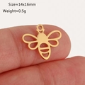 Ciondolo ape dorata traforata 14x16mm in acciaio inossidabile per gioielli fai da te - Forma di Ape Traforata (DY720-2 Oro)