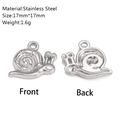 Pendentif DIY escargot en acier inoxydable 17mm avec détails de spirale recto et verso - Style Escargot (DY1156-1)
