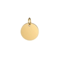 Polished round gold stainless steel dog tag pendant for custom DIY jewelry making - Mini Size (8) / Gold