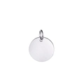 Polished silver stainless steel round dog tag pendant for DIY engraving - Mini Size (8) / Steel