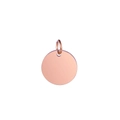 Polished rose gold stainless steel round military dog tag pendant for DIY jewelry - Mini Size (8) / Rose Gold