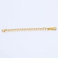 Polished 18K gold plated stainless steel extender chain with S.Steel hallmark tag - Gold