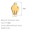 Quallen-Anhänger aus 18K vergoldetem Edelstahl für DIY Schmuckherstellung - Qualle Form (DY1429) / Gold