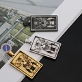 Trois pendentifs Tarot Le Diable en acier inoxydable noir, argenté et doré - Le Diable