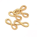 Lot de quatre breloques infini dorées pour la création de colliers et de bracelets DIY - Or