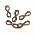 Cinq connecteurs symbole infini argent antique foncé pour bijoux DIY colliers bracelets - Noir