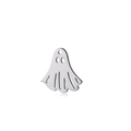Minimalist silver mirror finish stainless steel ghost pendant for necklace or bracelet - Silver Ghost Pendant / Steel