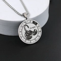 Collier Scorpion en argent avec pendentif zodiaque rond et gravure détaillée sur chaîne - Acier Scorpion