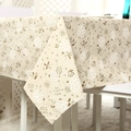 Polyester cotton white dandelion lace tablecloth with floral print in pastoral style - 60x60cm / White Dandelion Hemmed