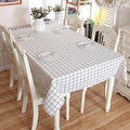 Tovaglia a quadretti bianca e nera minimalista per tavoli rettangolari con frange - 60x60cm / Scacchi Bianchi