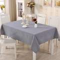 Mantel rectangular azul minimalista moderno de mezcla de algodón para mesa de comedor - 140x200cm / Azul Teñido en Hilo