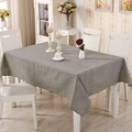 Mantel rectangular moderno de tela tejida en color gris topo con textura elegante - 140x200cm / Negro Teñido en Hilo