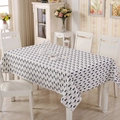 Detailed view of rectangle tablecloth featuring dense blue whale patterns on white fabric - Small Square / Whale