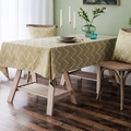 Mantel jacquard geométrico impermeable con diseño de ondas y cojín a juego nórdico - 90x90cm / Jacquard Amarillo